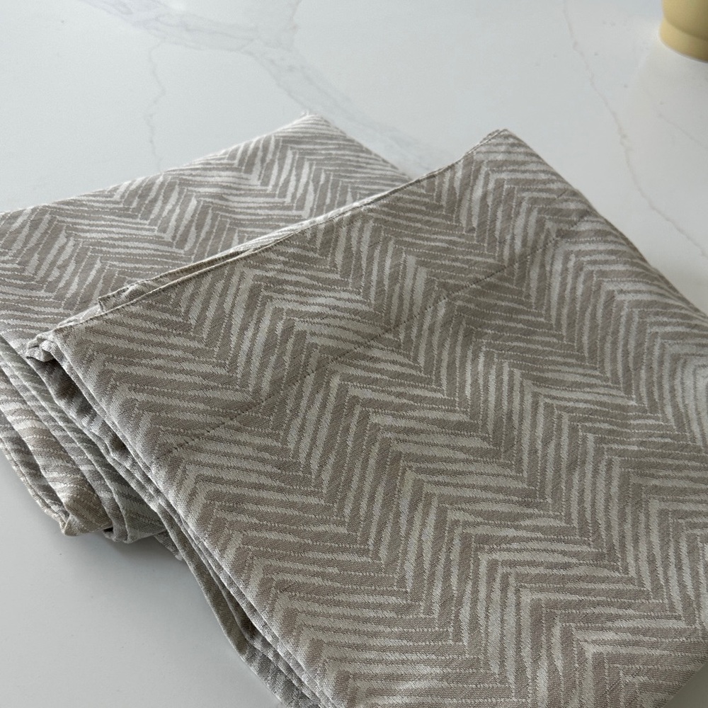 Gray Chevron Patterned Fabric